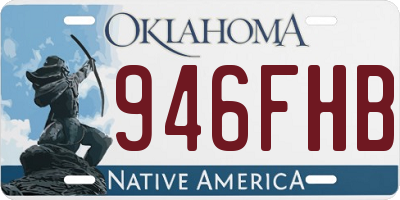 OK license plate 946FHB