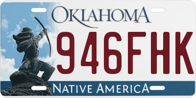 OK license plate 946FHK