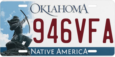 OK license plate 946VFA