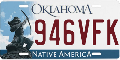 OK license plate 946VFK