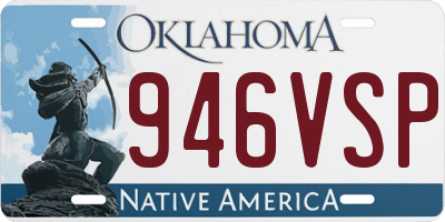 OK license plate 946VSP