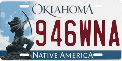 OK license plate 946WNA
