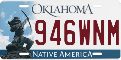 OK license plate 946WNM