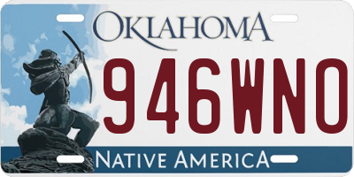 OK license plate 946WNO