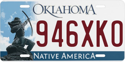 OK license plate 946XKO