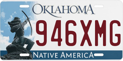 OK license plate 946XMG