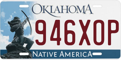 OK license plate 946XOP