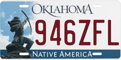 OK license plate 946ZFL