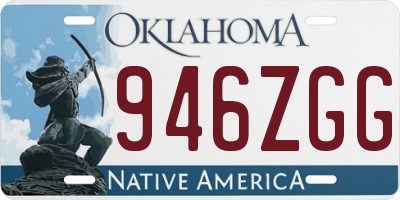 OK license plate 946ZGG