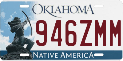 OK license plate 946ZMM