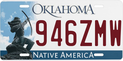 OK license plate 946ZMW