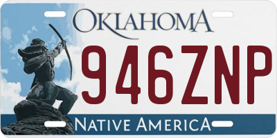 OK license plate 946ZNP
