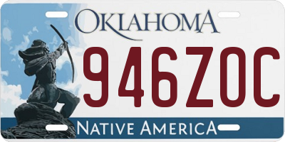 OK license plate 946ZOC