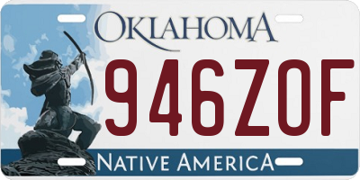 OK license plate 946ZOF