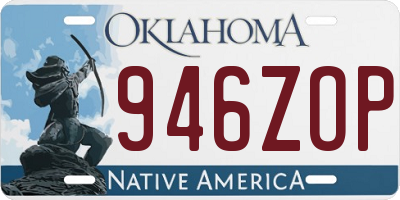 OK license plate 946ZOP