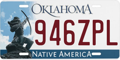 OK license plate 946ZPL