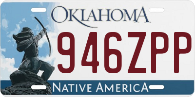 OK license plate 946ZPP