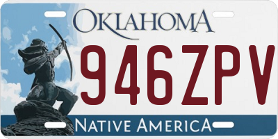 OK license plate 946ZPV