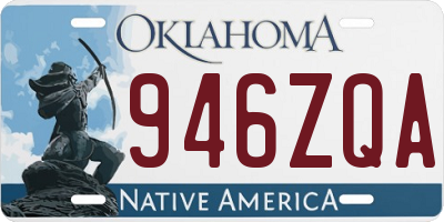 OK license plate 946ZQA
