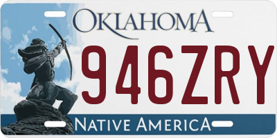 OK license plate 946ZRY