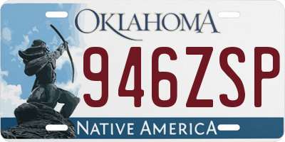 OK license plate 946ZSP