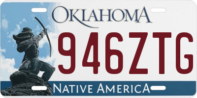 OK license plate 946ZTG