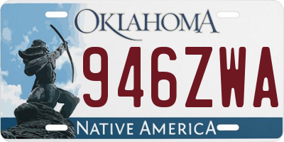 OK license plate 946ZWA