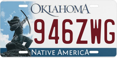 OK license plate 946ZWG