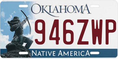 OK license plate 946ZWP