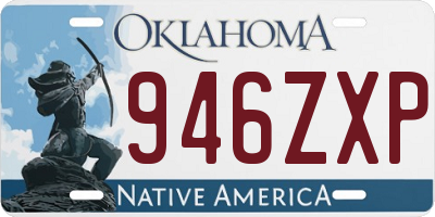 OK license plate 946ZXP