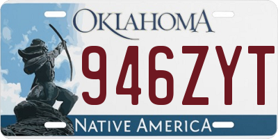 OK license plate 946ZYT