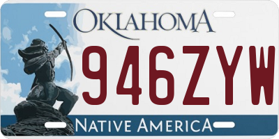 OK license plate 946ZYW