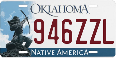 OK license plate 946ZZL