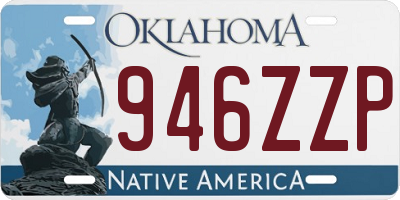 OK license plate 946ZZP