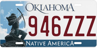 OK license plate 946ZZZ