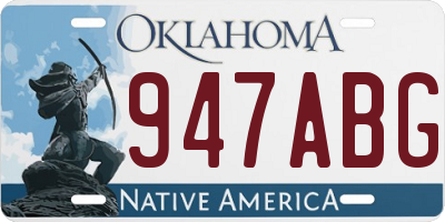 OK license plate 947ABG