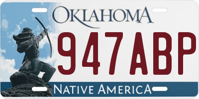 OK license plate 947ABP