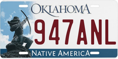 OK license plate 947ANL