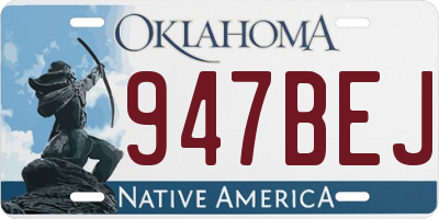 OK license plate 947BEJ
