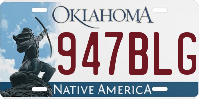 OK license plate 947BLG
