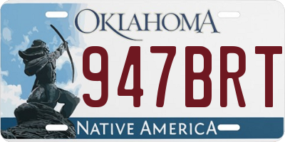 OK license plate 947BRT