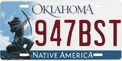 OK license plate 947BST