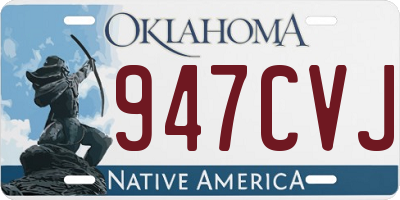 OK license plate 947CVJ