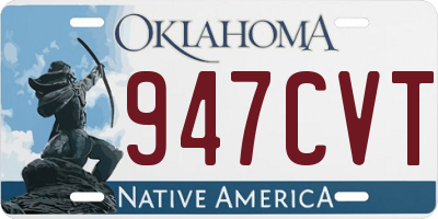 OK license plate 947CVT