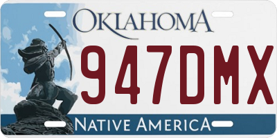 OK license plate 947DMX