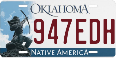 OK license plate 947EDH