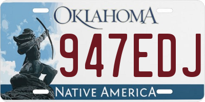 OK license plate 947EDJ