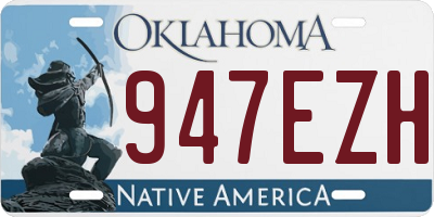 OK license plate 947EZH