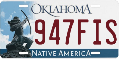 OK license plate 947FIS