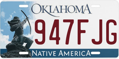 OK license plate 947FJG